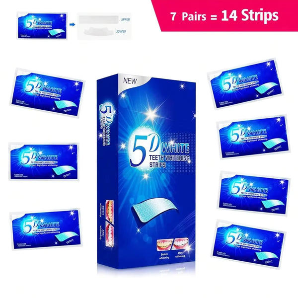 D White Strips Effective Teeth Whitener Helps Remove Smoking / Coffee / Soda
