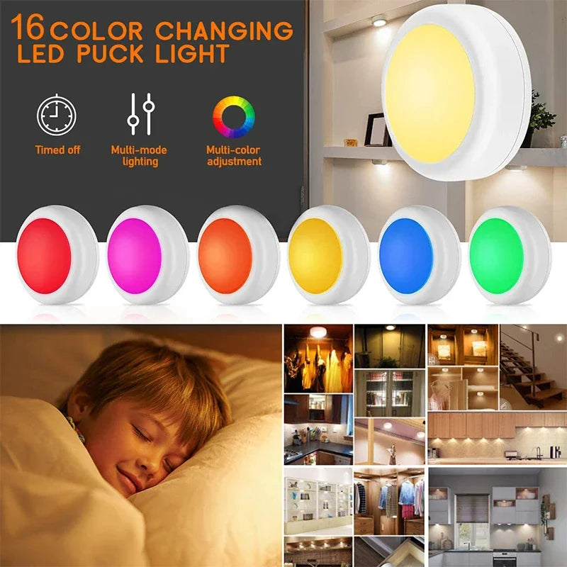 Color Change LED Puck Lights
