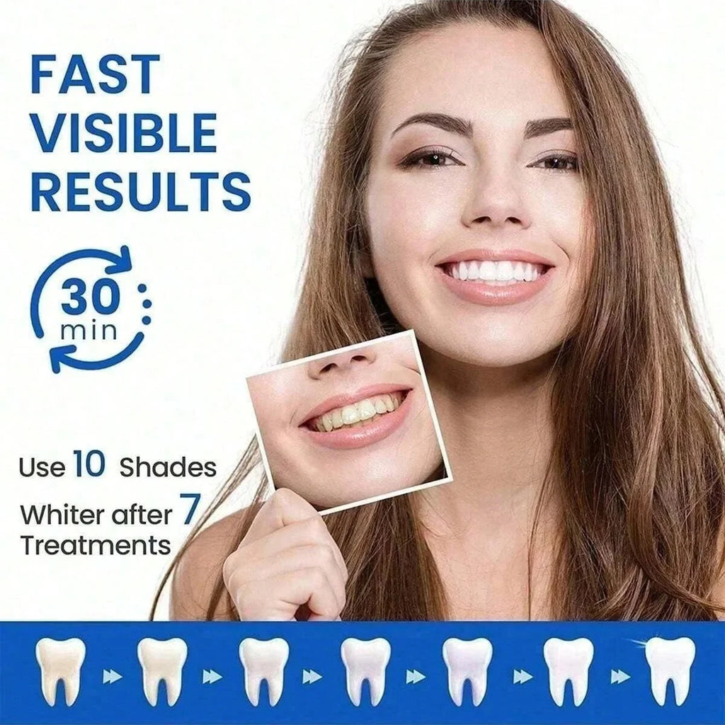 D White Strips Effective Teeth Whitener Helps Remove Smoking / Coffee / Soda