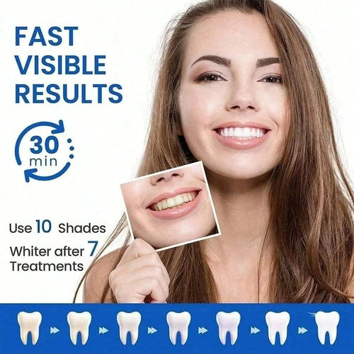 D White Strips Effective Teeth Whitener Helps Remove Smoking / Coffee / Soda
